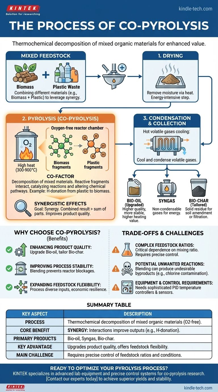 ما هي عملية الانحلال الحراري المشترك؟ إطلاق العنان للمزايا التآزرية للحصول على زيت حيوي وفحم حيوي أفضل دليل مرئي