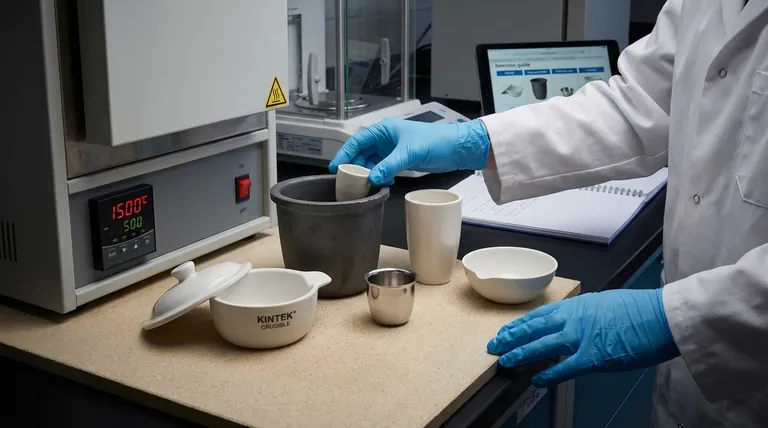 ¿Cómo elijo un crisol? Combine material, temperatura y aplicación para el éxito