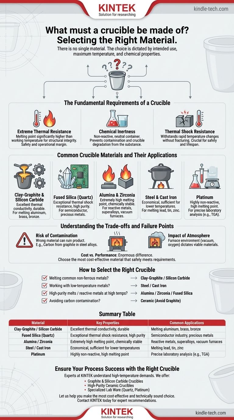 るつぼは何でできている必要がありますか？用途に合った適切な材料を選ぶ ビジュアルガイド