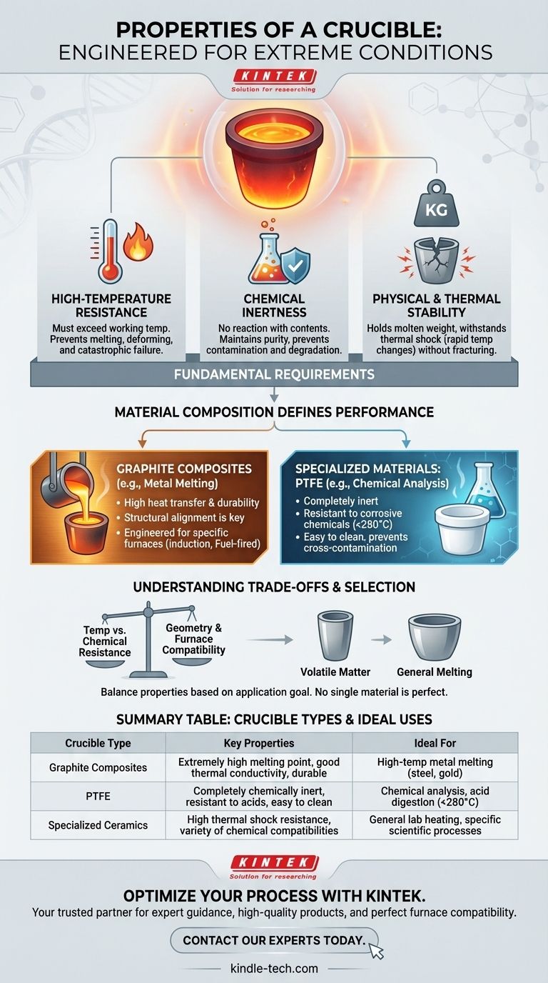 Was sind die Eigenschaften eines Tiegel? Wählen Sie den richtigen Tiegel für Hochtemperatur- oder chemische Prozesse Visuelle Anleitung