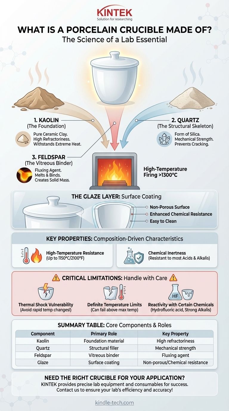 مما يتكون البوتقة الخزفية؟ كشف علم المواد لمختبرك دليل مرئي