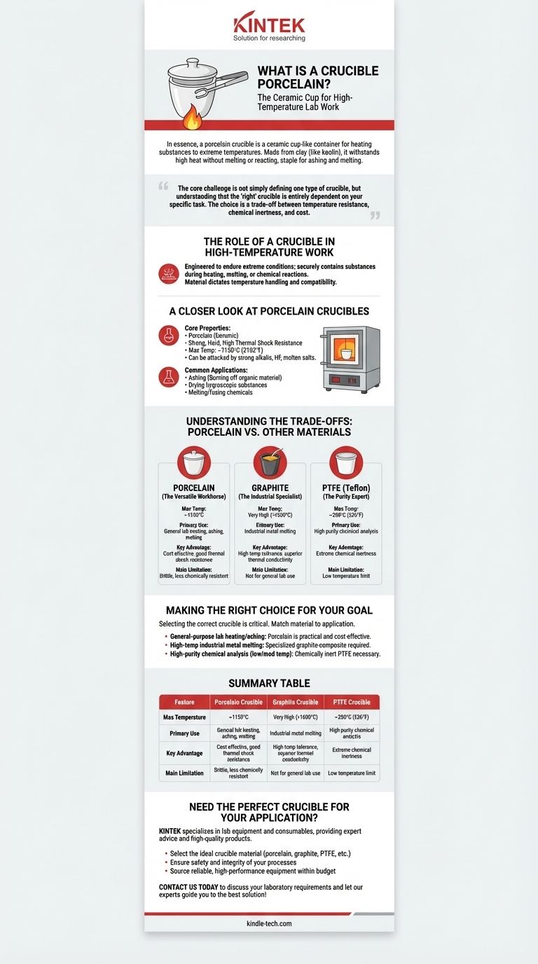ما هو بوتقة البورسلين؟ اختيار وعاء المختبر المناسب للحرارة العالية دليل مرئي