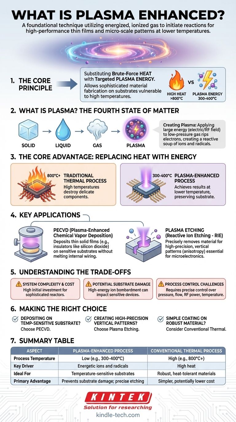 플라즈마 강화란 무엇인가? 저온 고정밀 제조 가이드 시각적 가이드