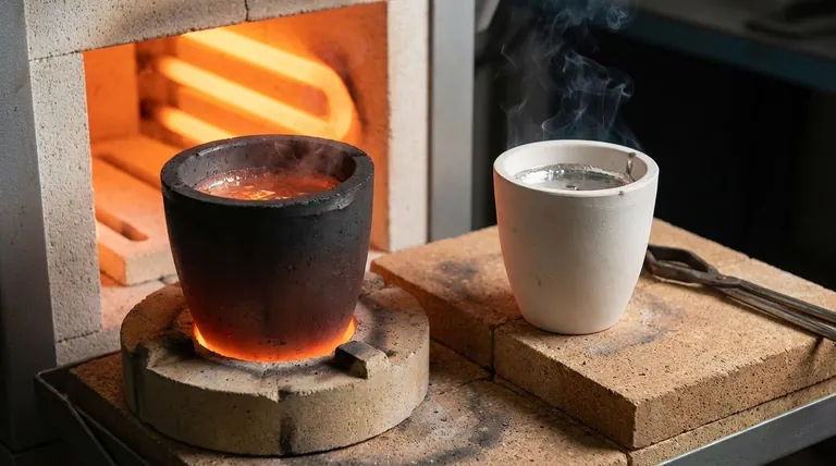 Quais cadinhos são usados para fusão? Escolha Condutor ou Isolante para o Seu Forno