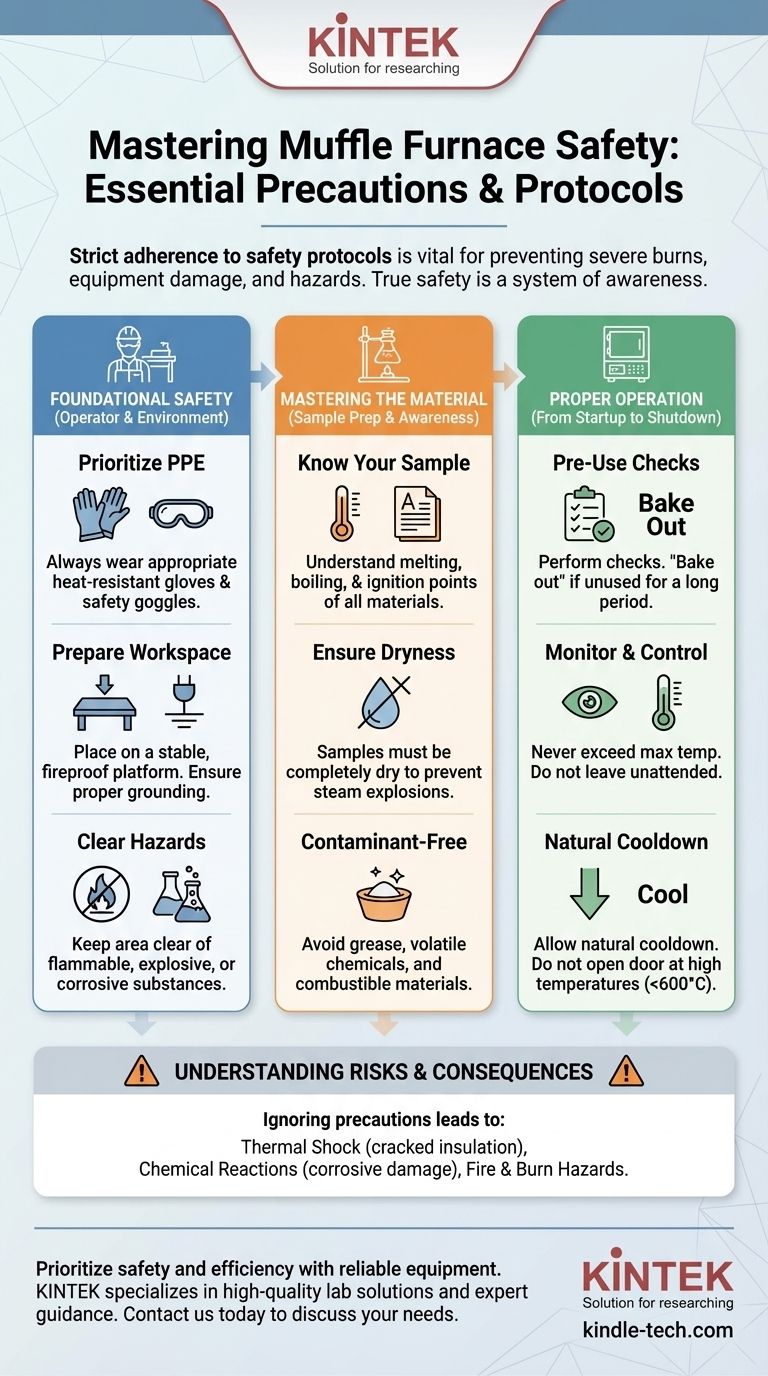¿Cuál es la precaución para el horno de mufla? Protocolos de seguridad esenciales para la excelencia en el laboratorio Guía Visual