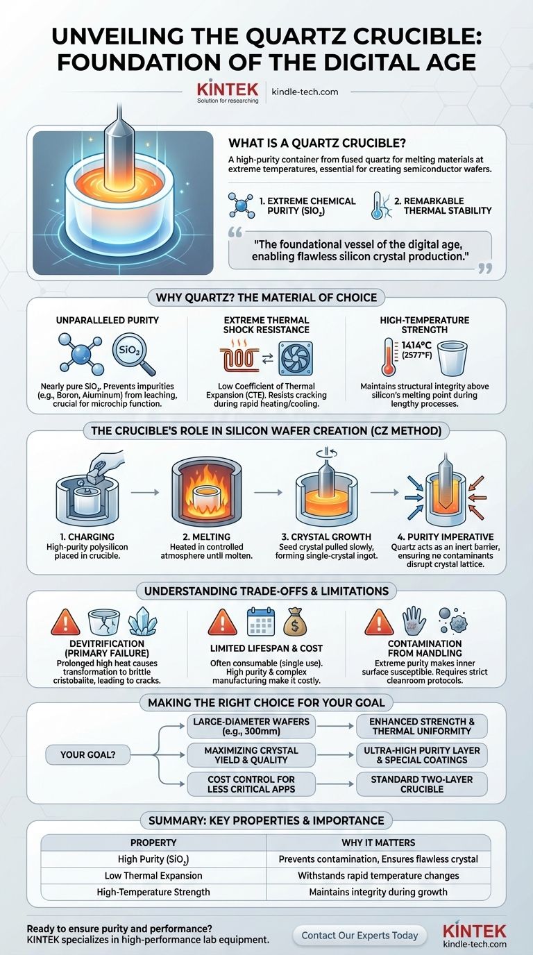 석영 도가니란 무엇인가? 고순도 실리콘 결정 성장을 위한 필수 용기 시각적 가이드