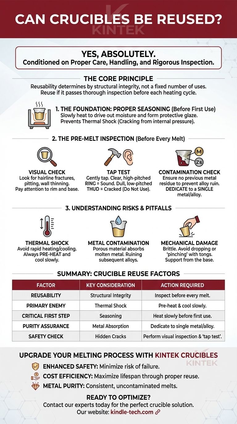 ¿Se puede reutilizar un crisol? Maximice su vida útil y seguridad con el cuidado adecuado Guía Visual