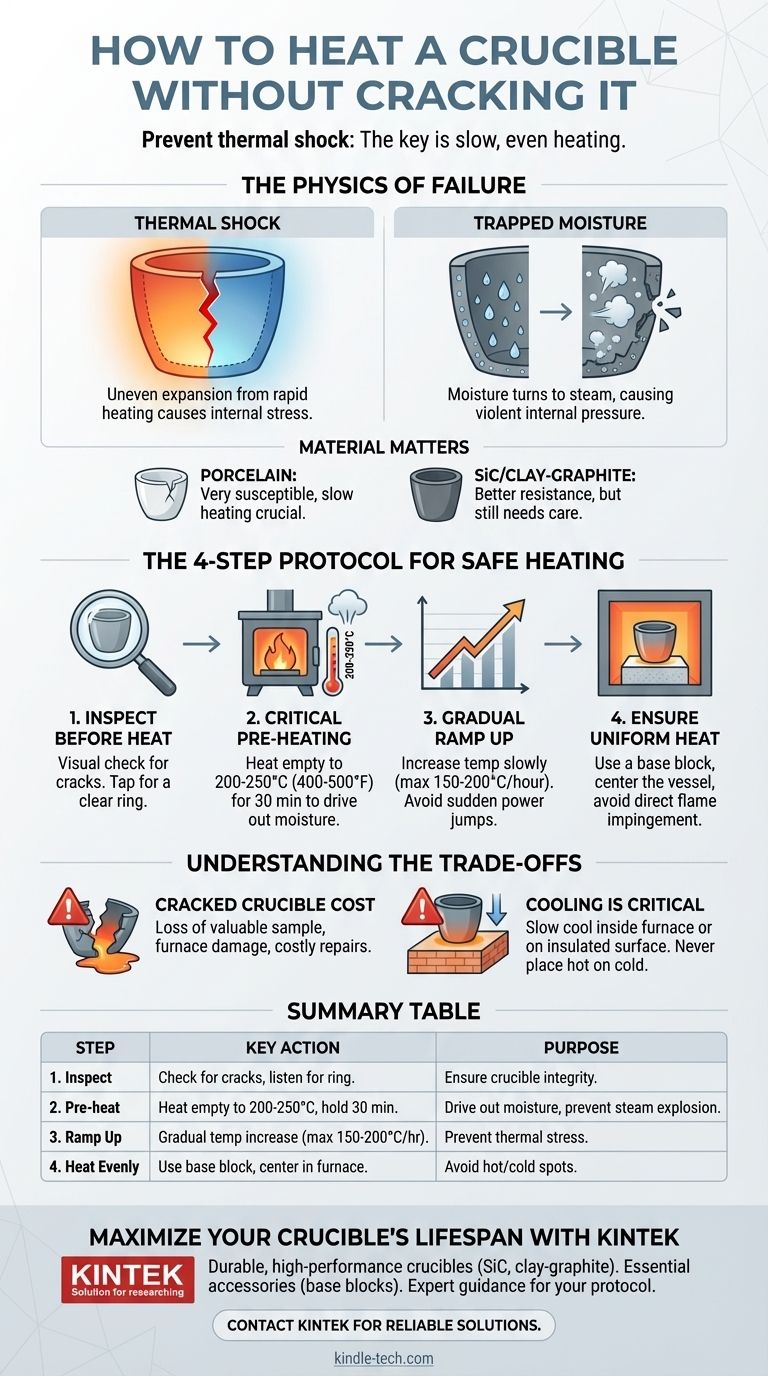 도가니가 깨지지 않도록 가열하는 방법은 무엇입니까? 안전한 가열을 위한 4단계 프로토콜 마스터하기 시각적 가이드