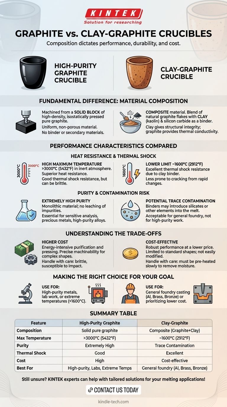 ¿Cuál es la diferencia entre un crisol de grafito y uno de arcilla? Una guía para elegir el crisol adecuado para su laboratorio Guía Visual