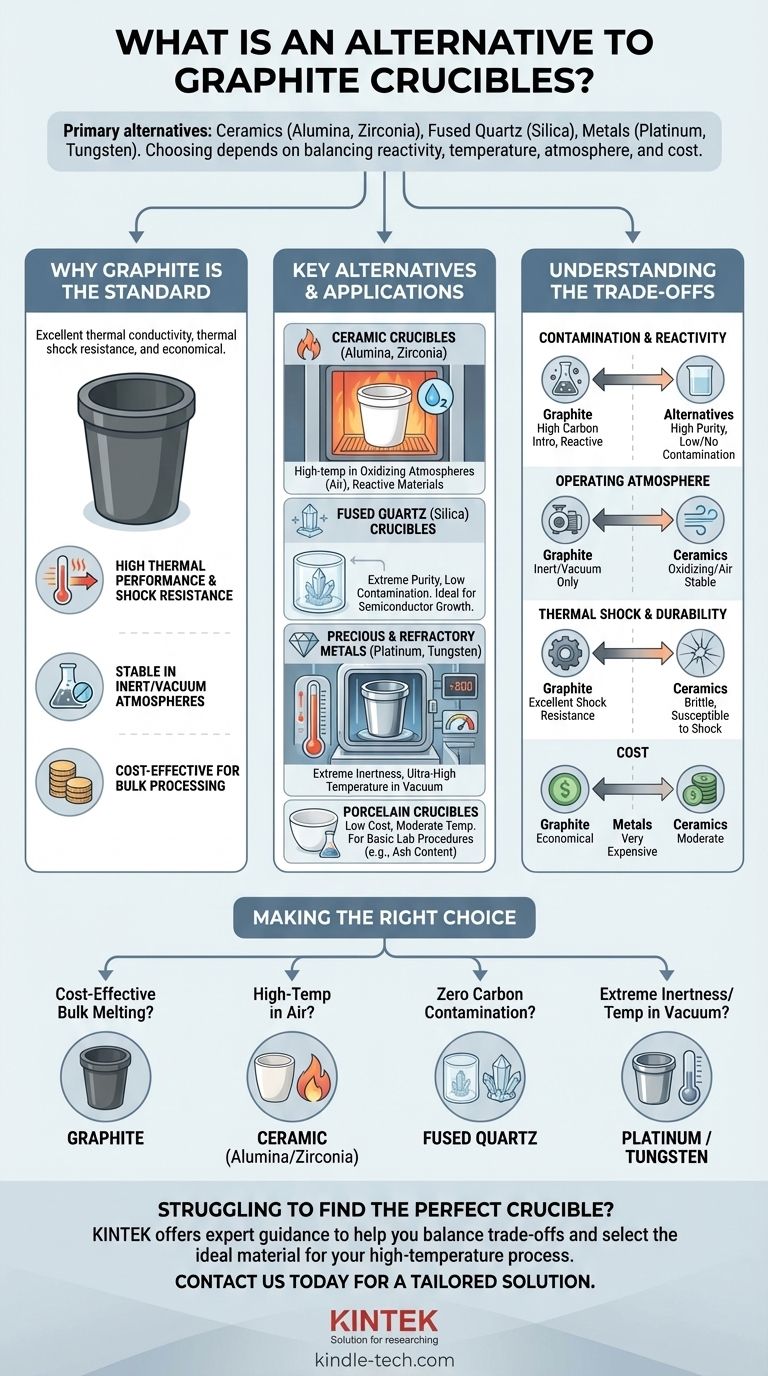 ¿Cuál es una alternativa a los crisoles de grafito? Encuentre el crisol adecuado para su proceso de alta temperatura Guía Visual
