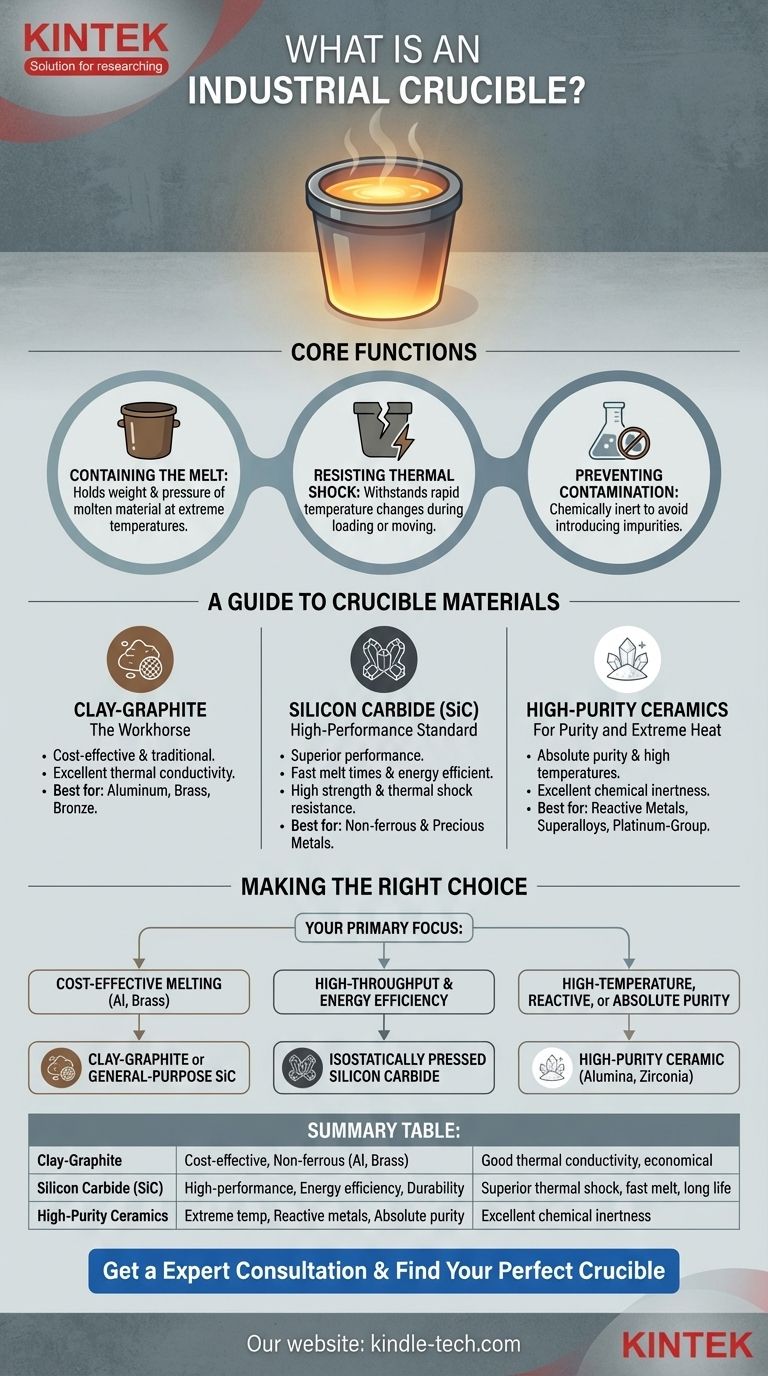 Что такое промышленный тигель? Руководство по высокотемпературным плавильным сосудам Визуальное руководство