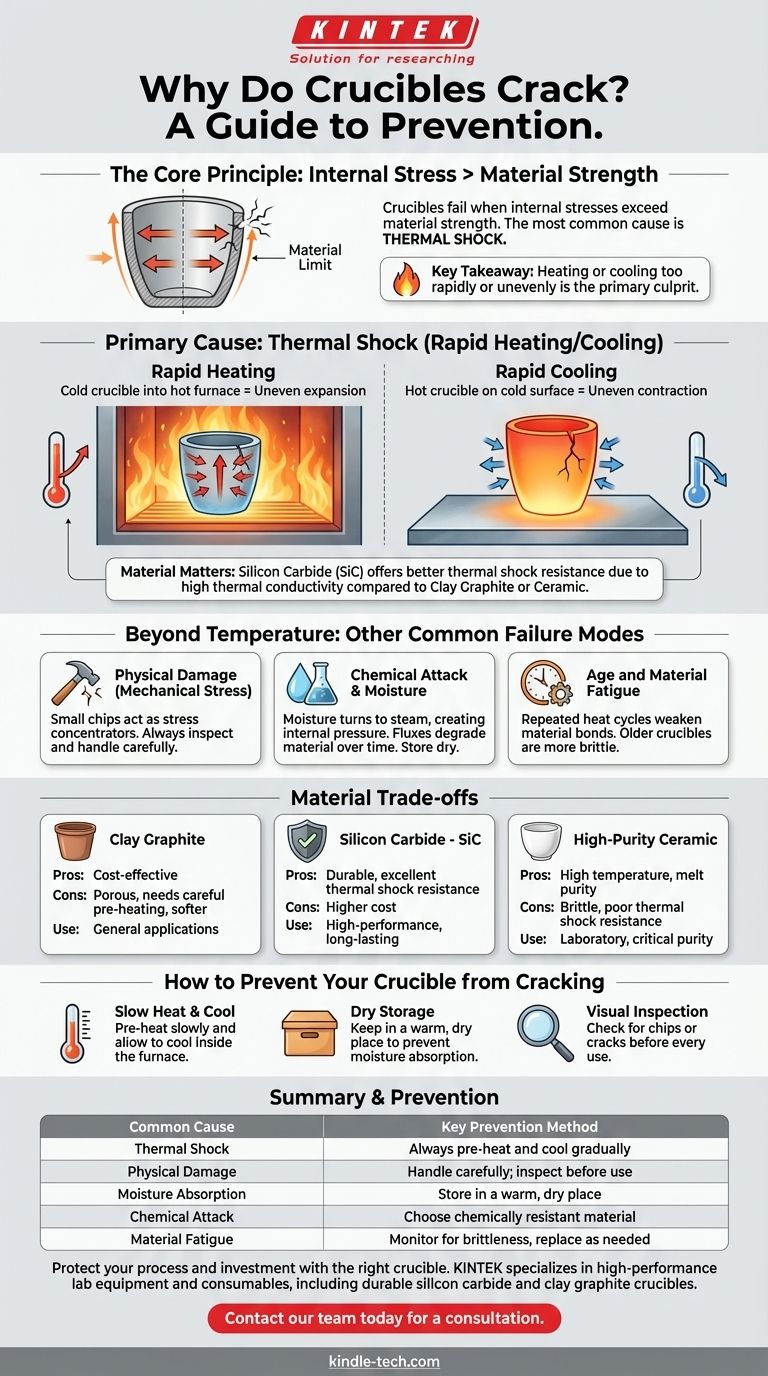 Kann ein Tiegel reißen? Thermoschock verhindern und die Lebensdauer des Tiegels verlängern Visuelle Anleitung