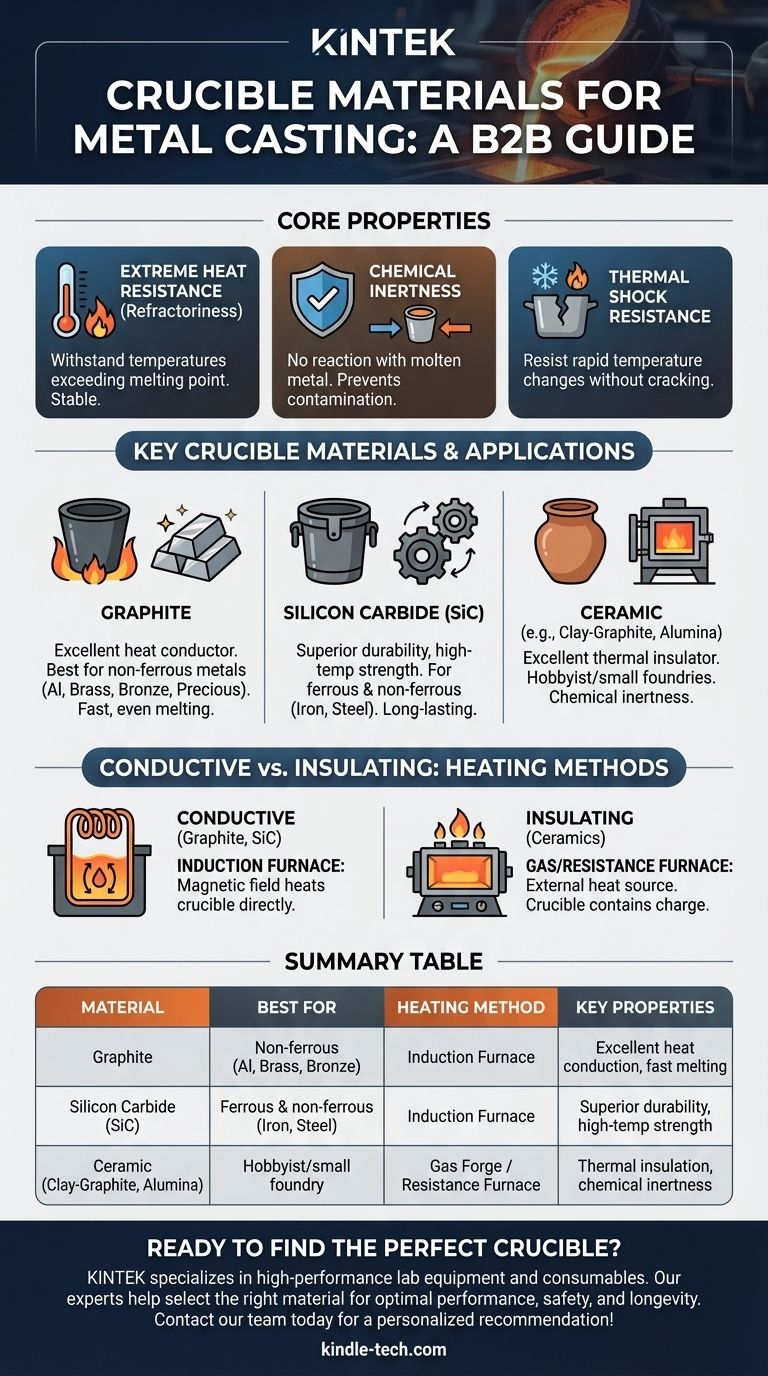 ¿Qué se utiliza para hacer crisoles para la fundición de metales? Elija el material adecuado para su horno Guía Visual