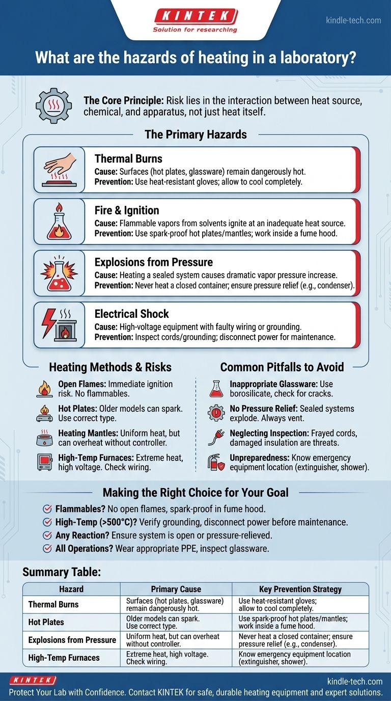 실험실 가열의 위험 요소는 무엇인가요? 화상, 화재 및 폭발을 방지하기 위한 필수 안전 수칙 시각적 가이드