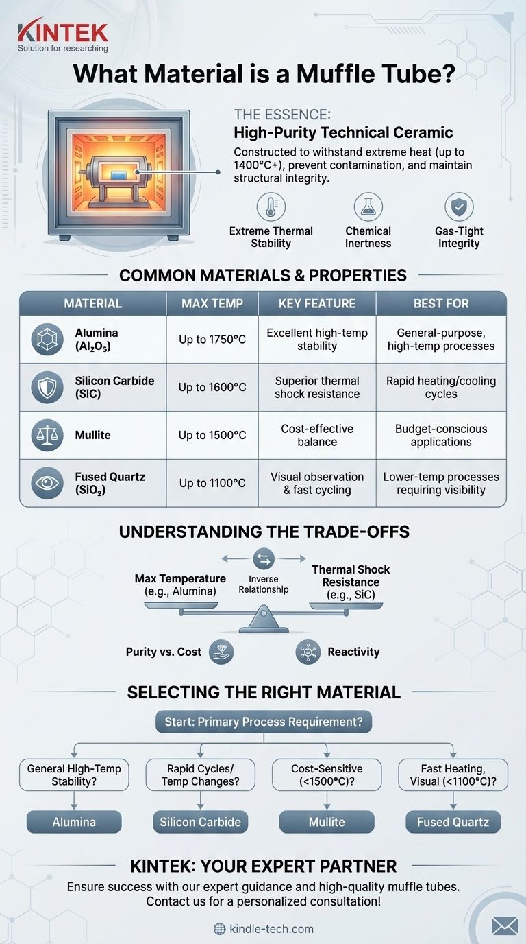 머플 튜브의 재질은 무엇입니까? 고온 세라믹 튜브 가이드 시각적 가이드