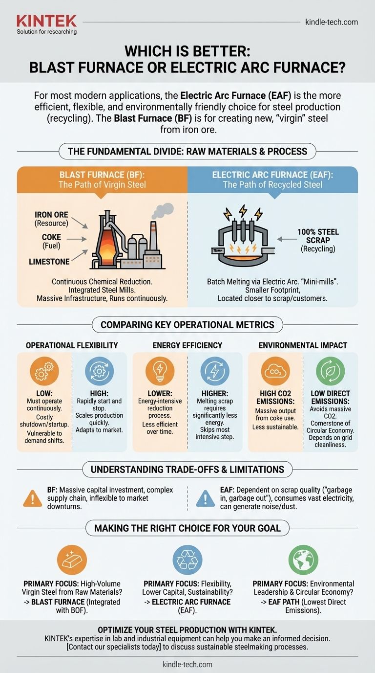고로와 전기로 중 어느 것이 더 낫습니까? 귀하의 필요에 맞는 올바른 제강 기술을 선택하십시오 시각적 가이드