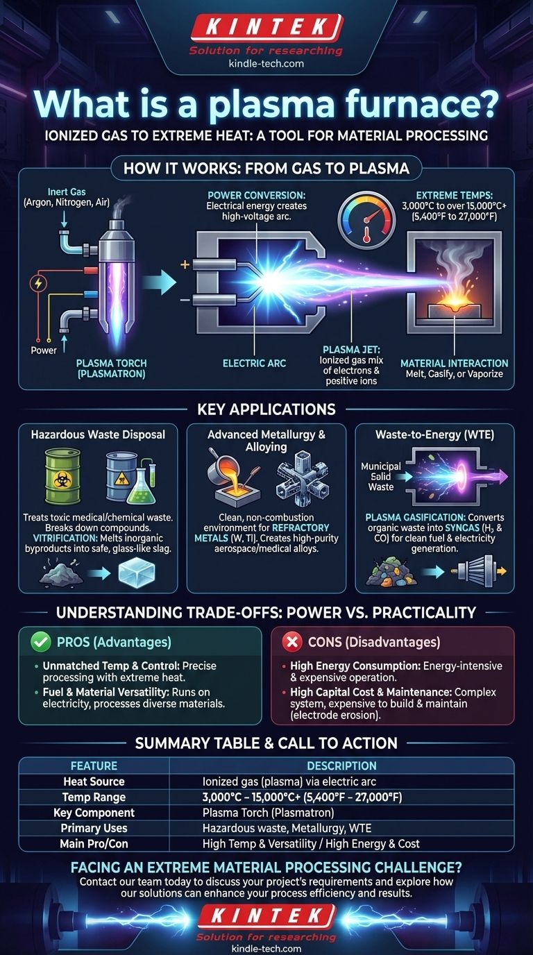ما هو فرن البلازما؟ تسخير درجات الحرارة الفائقة لمعالجة المواد القصوى دليل مرئي