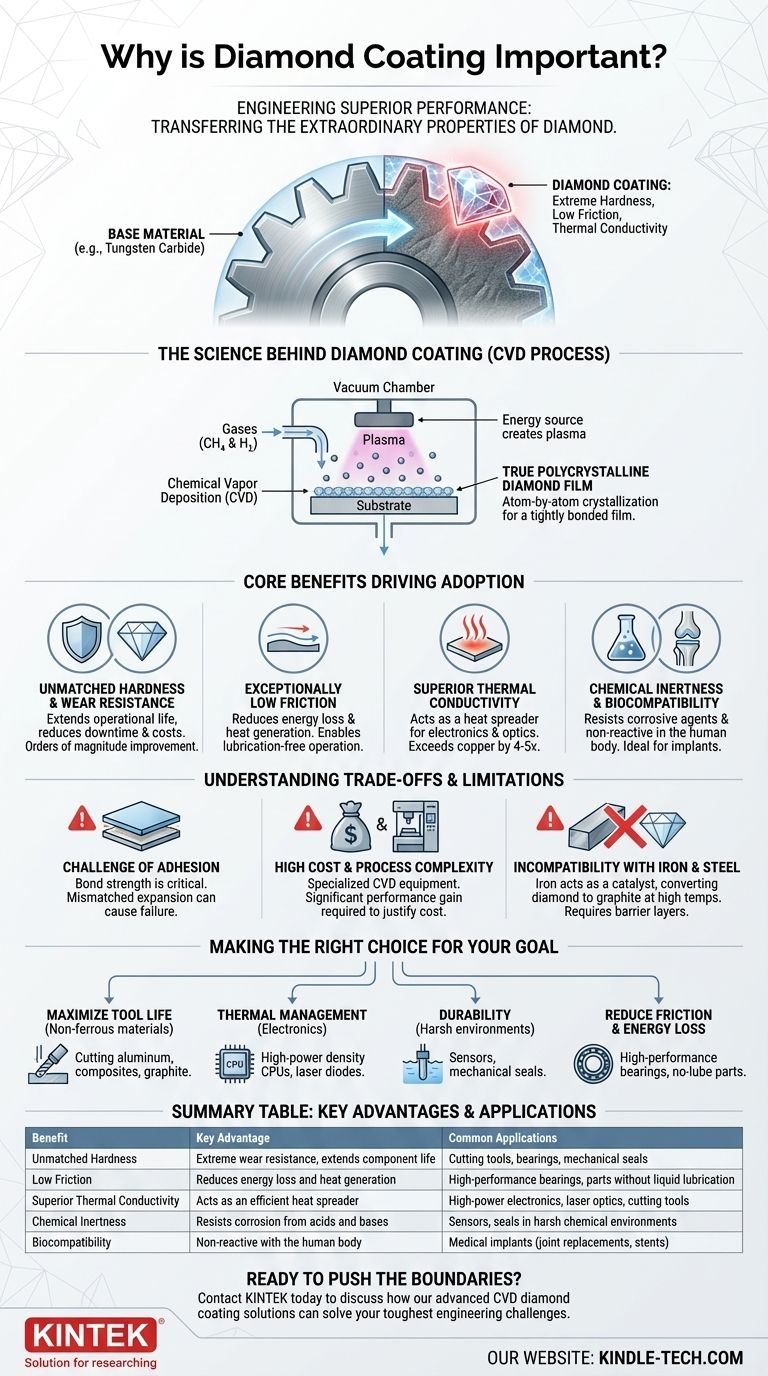 Warum ist eine Diamantbeschichtung wichtig? Entdecken Sie extreme Haltbarkeit und Leistung Visuelle Anleitung
