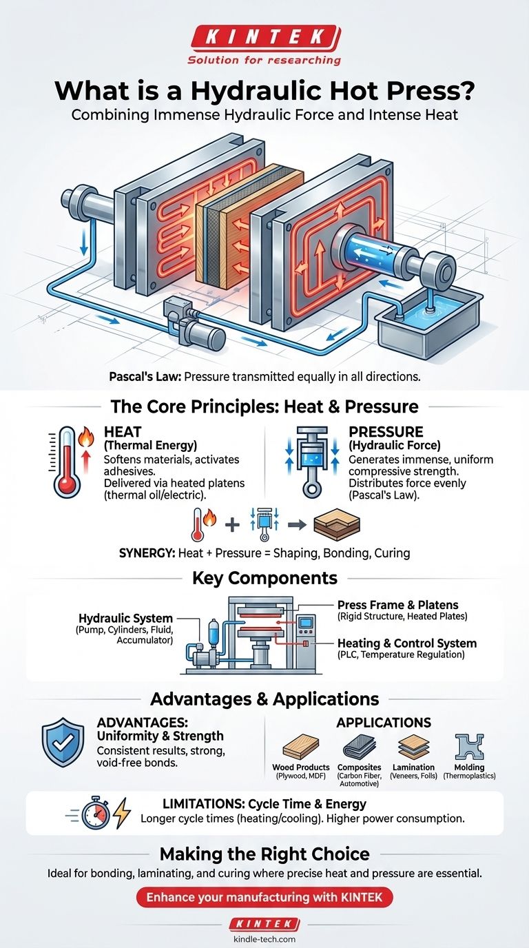 ¿Qué es una prensa hidráulica en caliente? Una guía sobre calor y presión de precisión para la fabricación Guía Visual