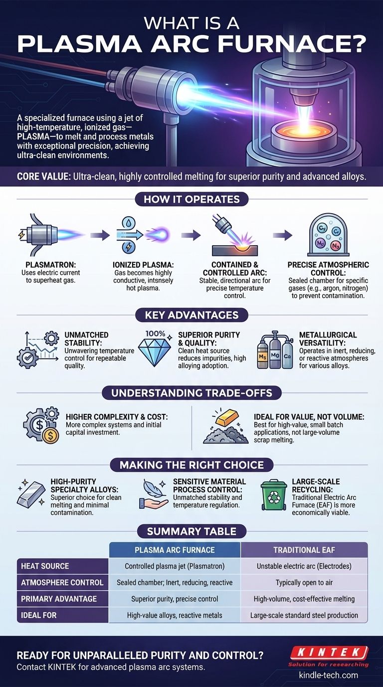 Cos'è un forno ad arco al plasma? Ottieni purezza e controllo ineguagliabili per leghe speciali Guida Visiva