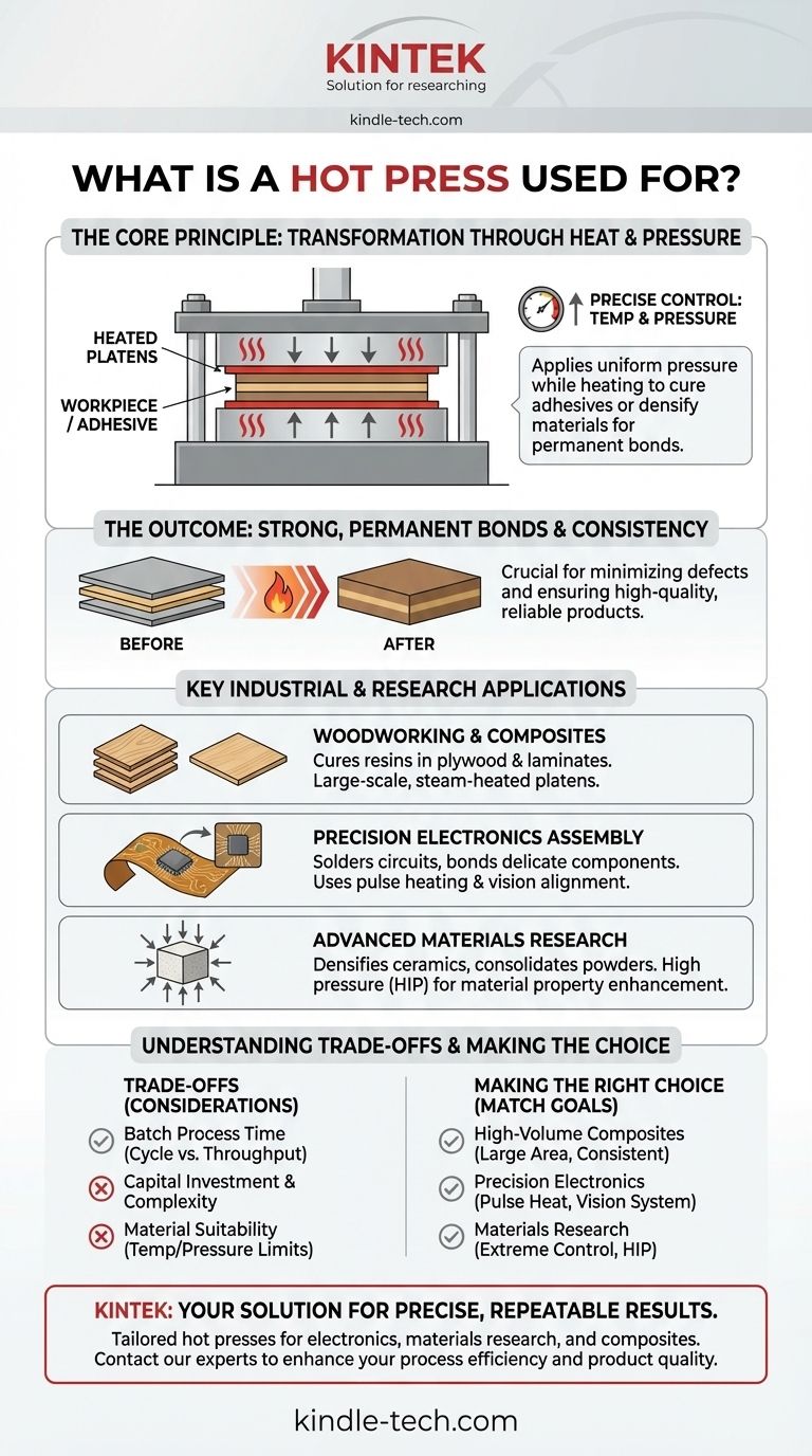 À quoi sert une presse à chaud ? Liaison, formage et transformation de matériaux avec précision Guide Visuel