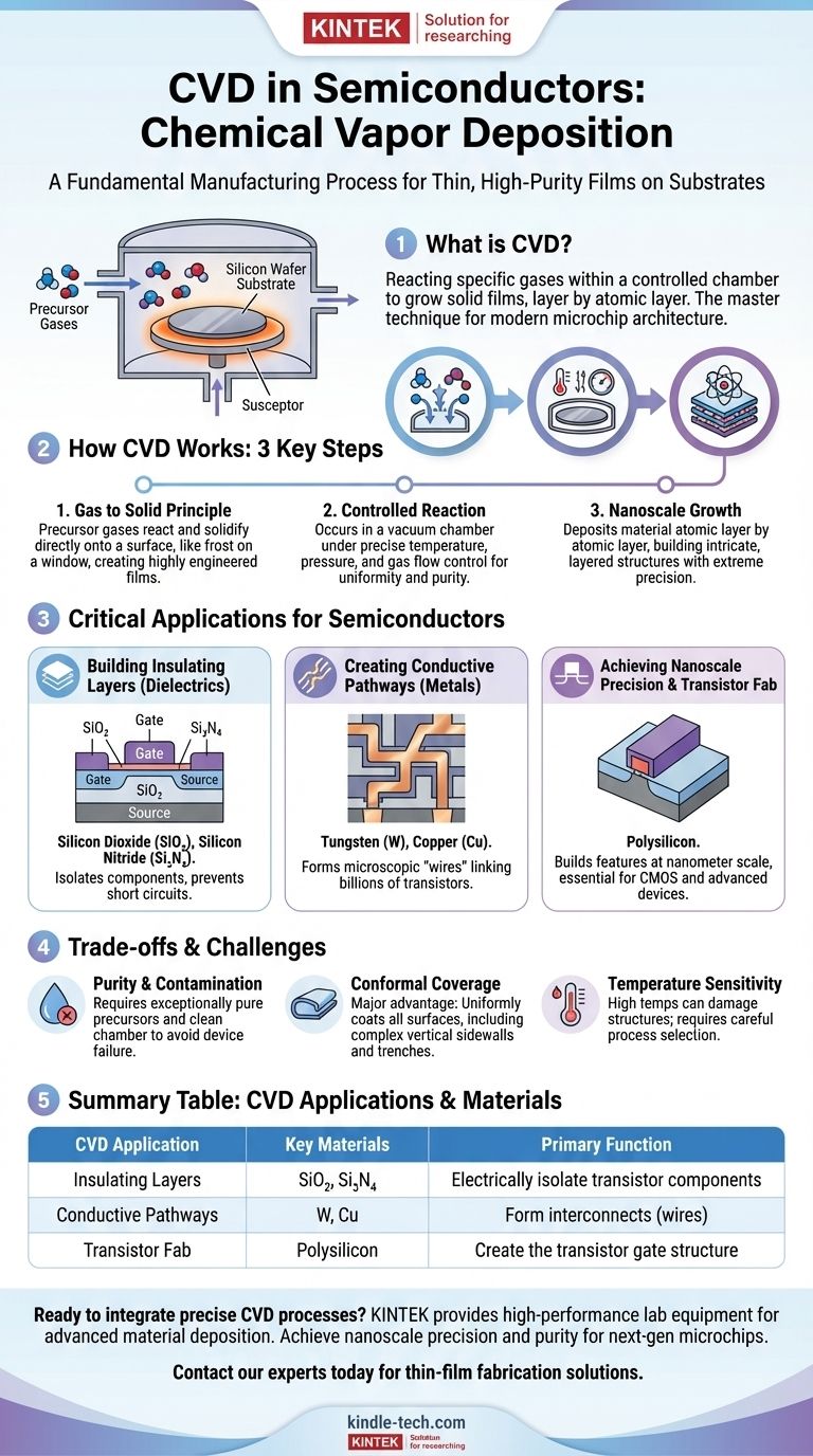 Qu'est-ce que le CVD dans les semi-conducteurs ? Le guide essentiel du dépôt de couches minces Guide Visuel