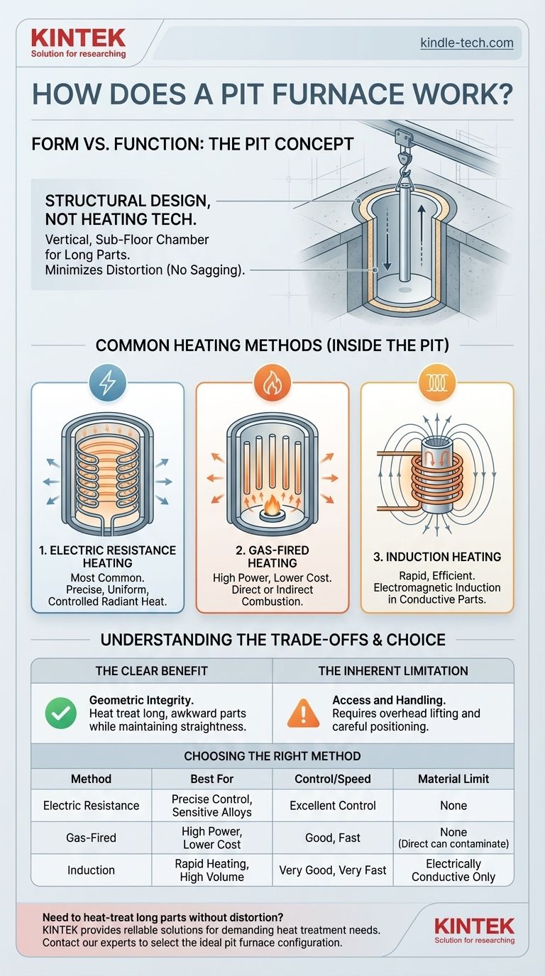 How does a pit furnace work? Prevent Distortion in Long Parts with Vertical Heat Treatment Visual Guide