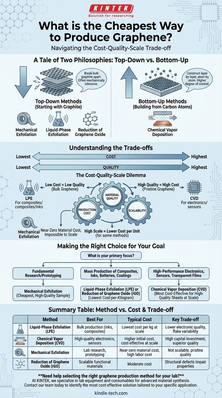What is the cheapest way to produce graphene? Balance Cost, Quality, and Scale for Your Needs Visual Guide