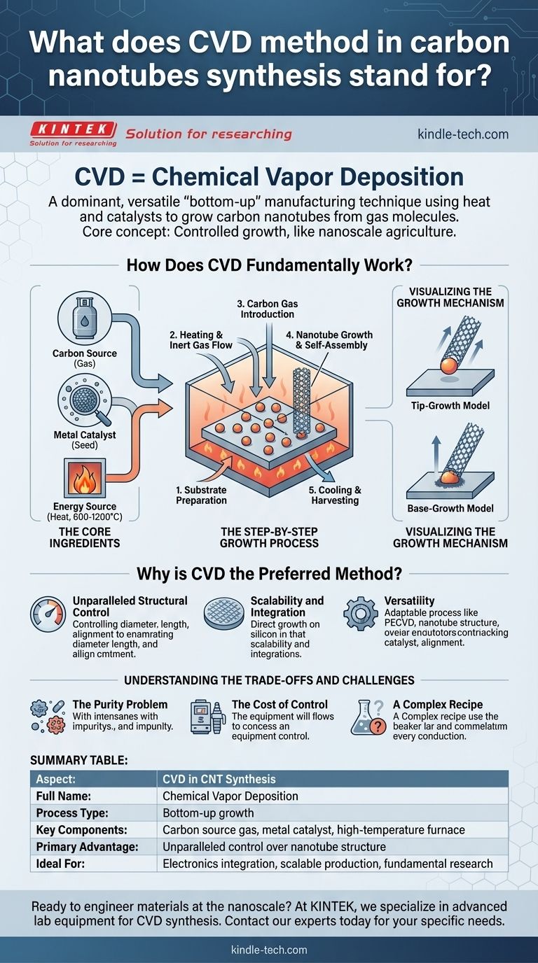 탄소 나노튜브 합성에서 CVD 방식은 무엇을 의미하나요? 제어된 나노튜브 성장을 마스터하기 시각적 가이드