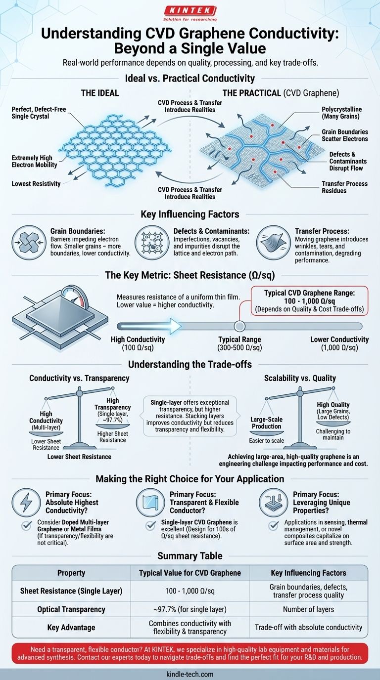 CVD 그래핀의 전도성은 얼마입니까? 귀하의 응용 분야에서 진정한 잠재력 발휘하기 시각적 가이드