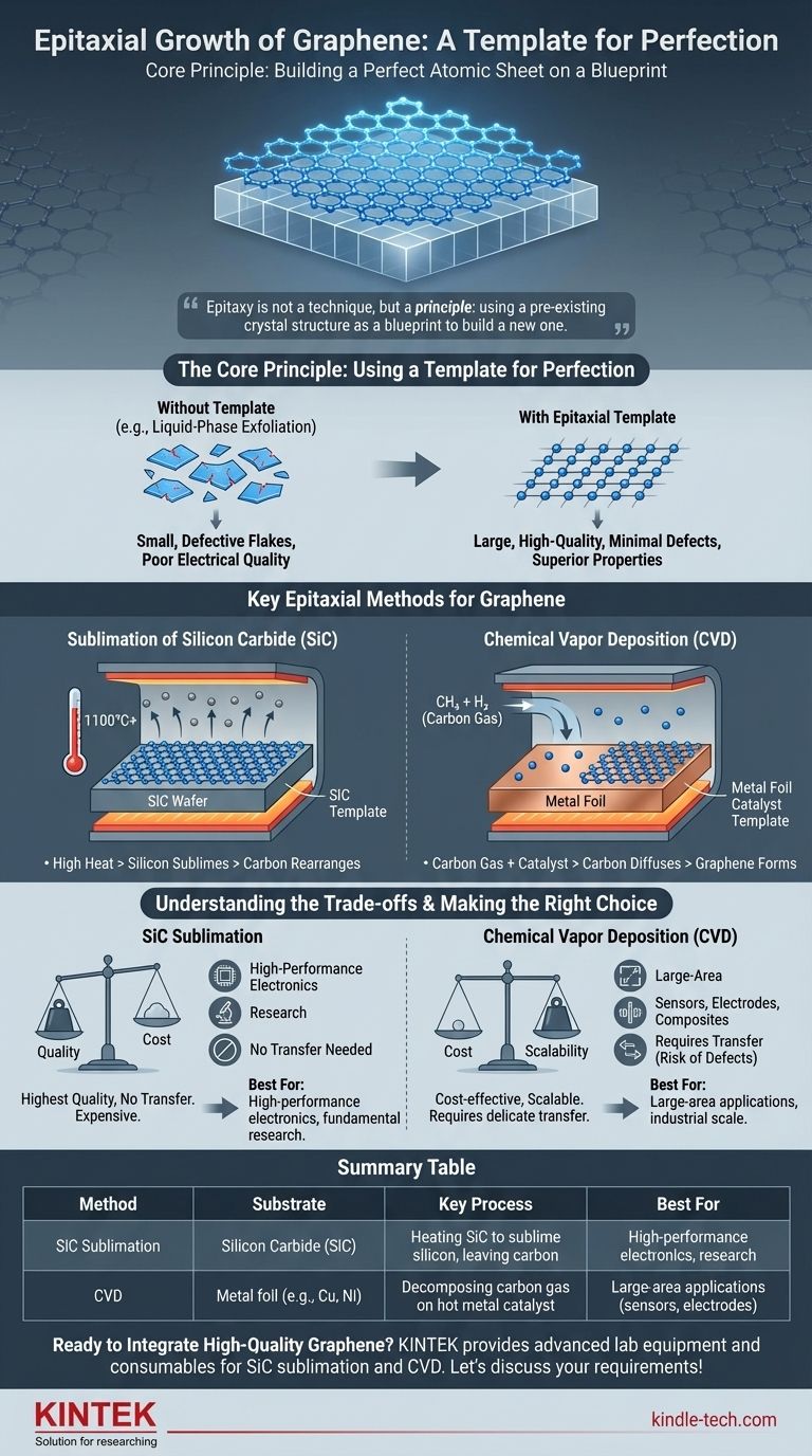 O que é o crescimento epitaxial de grafeno? Um Guia para Produção de Alta Qualidade e Grande Área Guia Visual