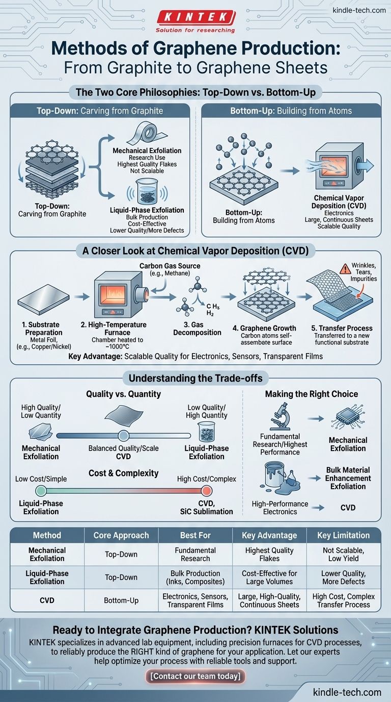 Welche Methoden gibt es zur Graphenproduktion? Top-Down vs. Bottom-Up für die Bedürfnisse Ihres Labors Visuelle Anleitung
