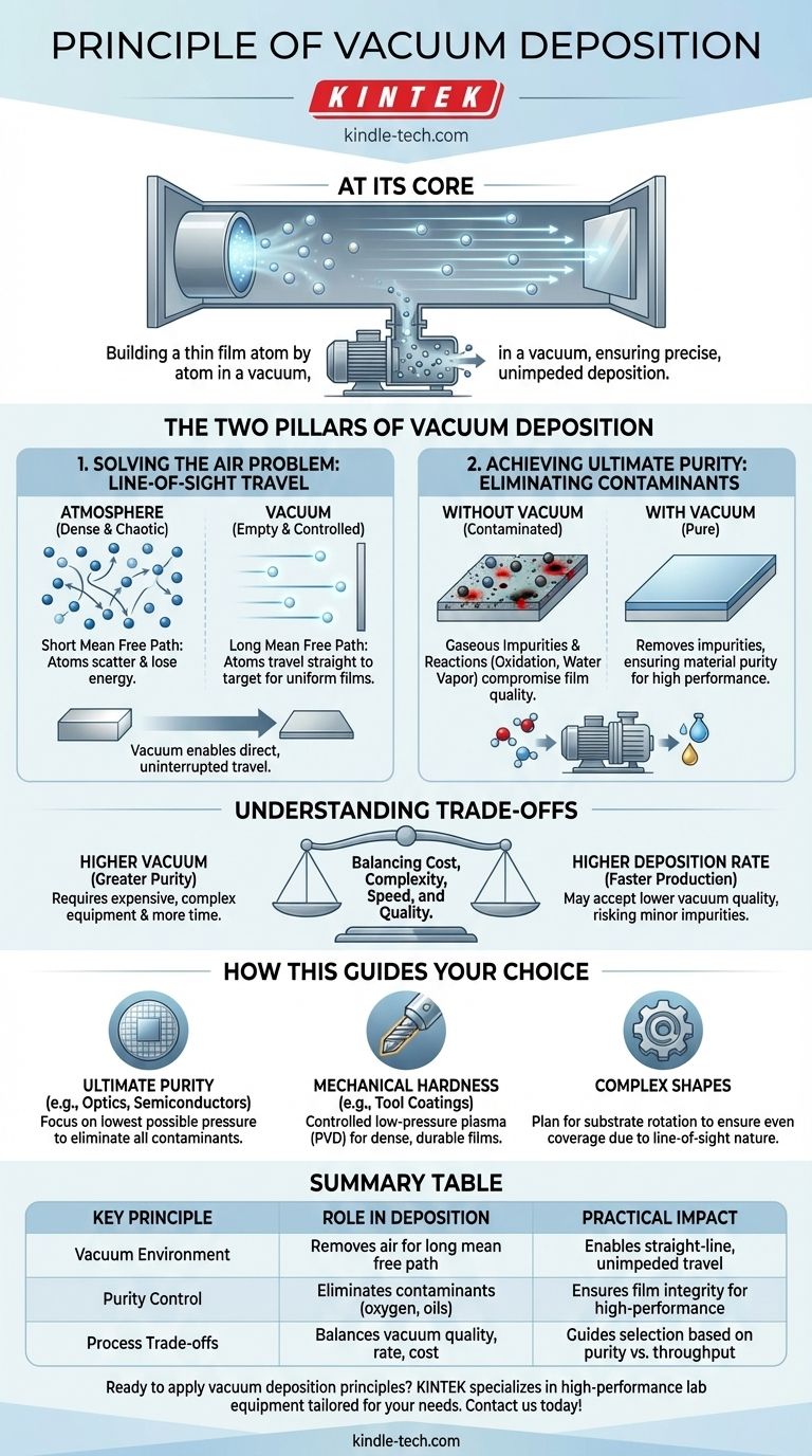 진공 증착의 원리는 무엇인가요? 초고순도, 고성능 박막을 구현하세요 시각적 가이드