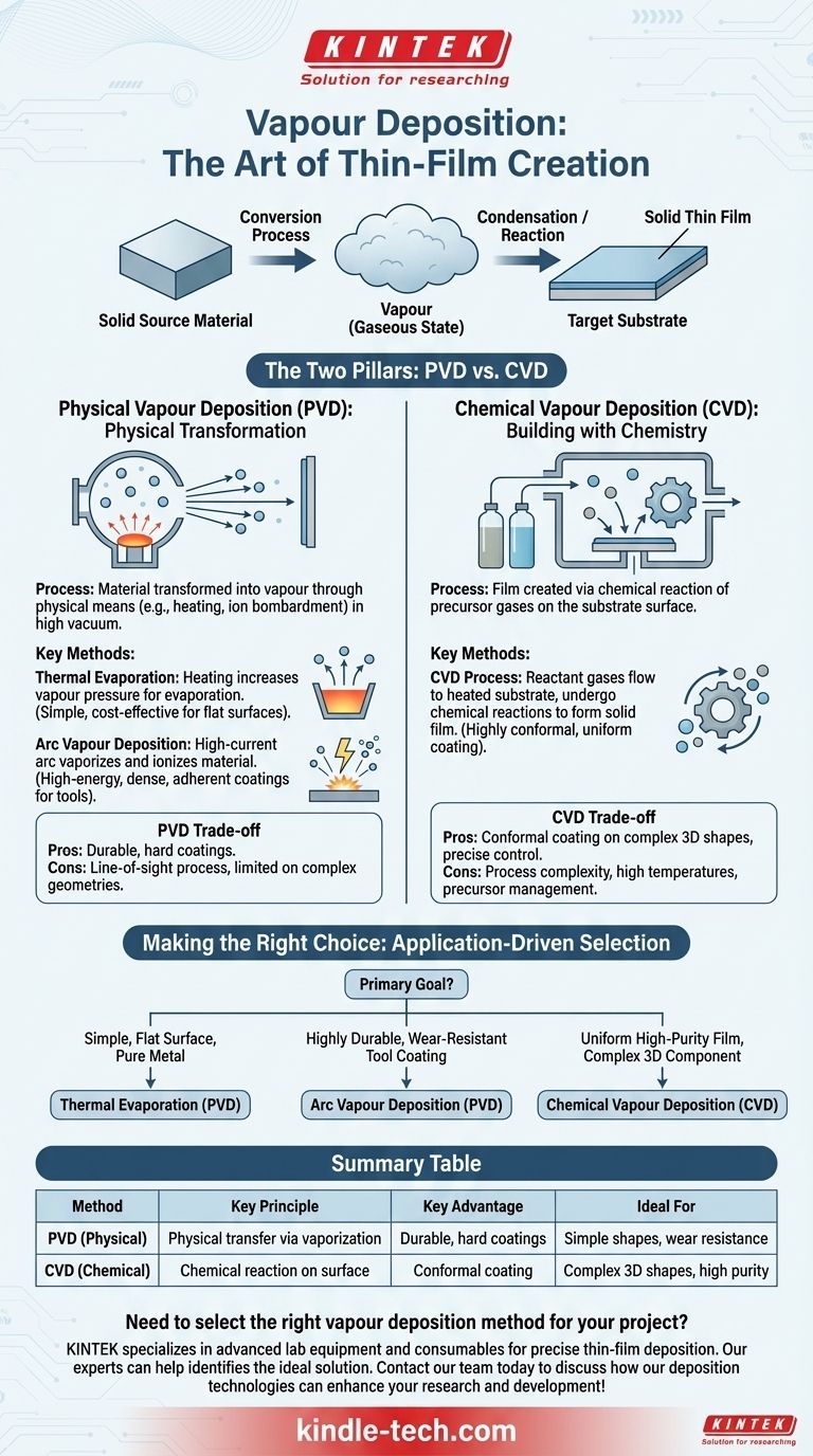 Cosa si intende per deposizione da vapore? Una guida alle tecniche di rivestimento PVD e CVD Guida Visiva
