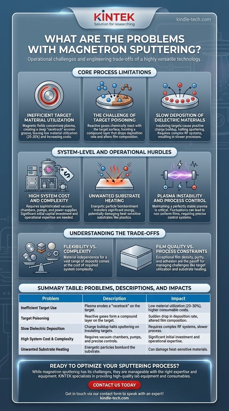 Was sind die Probleme beim Magnetronsputtern? Wichtige Herausforderungen und wie man sie überwindet Visuelle Anleitung