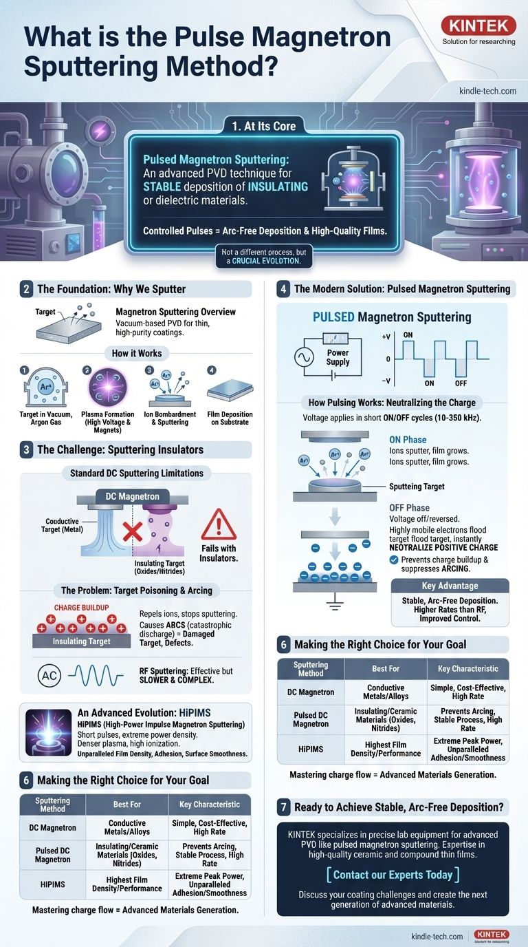 What is the pulse magnetron sputtering method? Achieve Arc-Free Deposition of Insulating Films Visual Guide