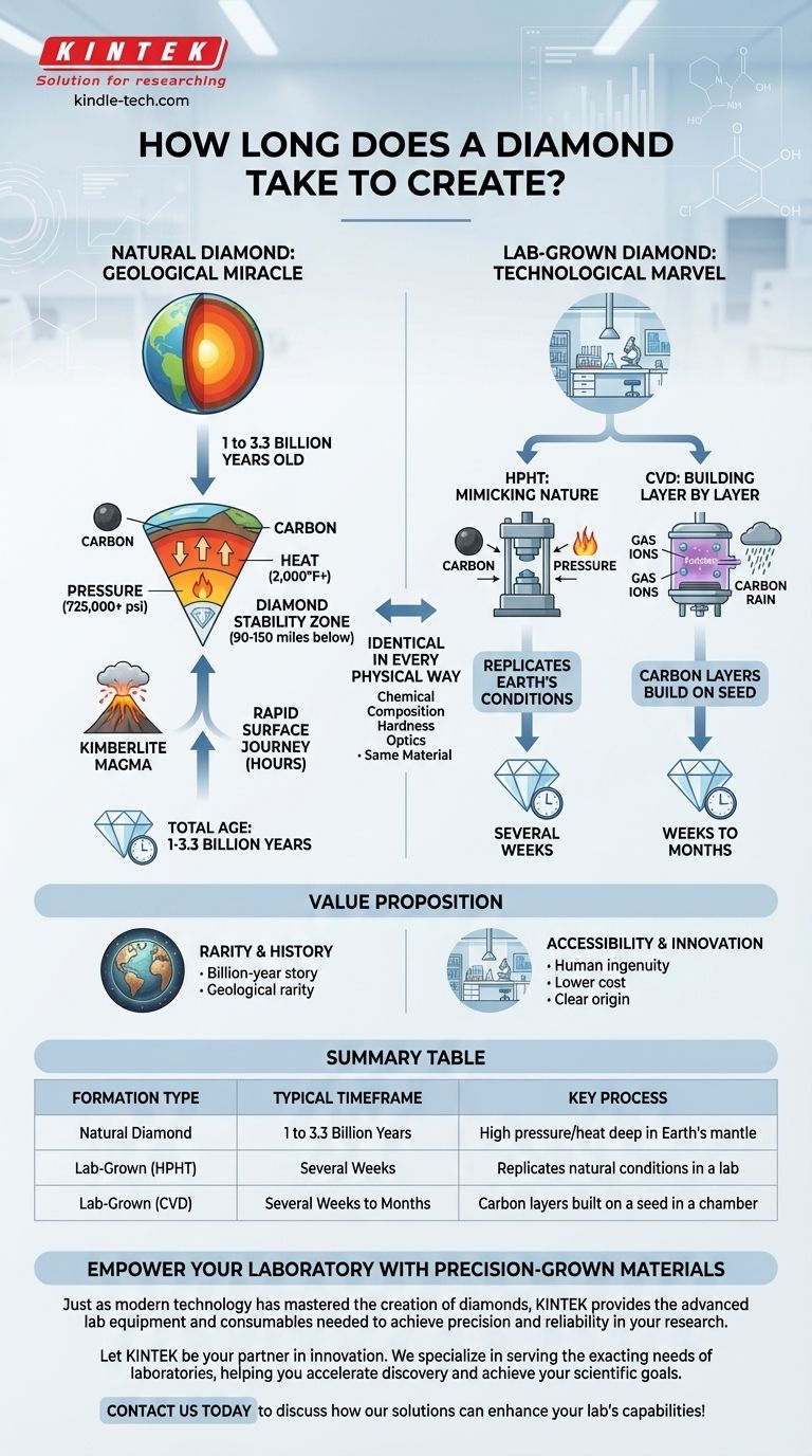 How long does a diamond take to create? From Billions of Years to a Few Weeks Visual Guide
