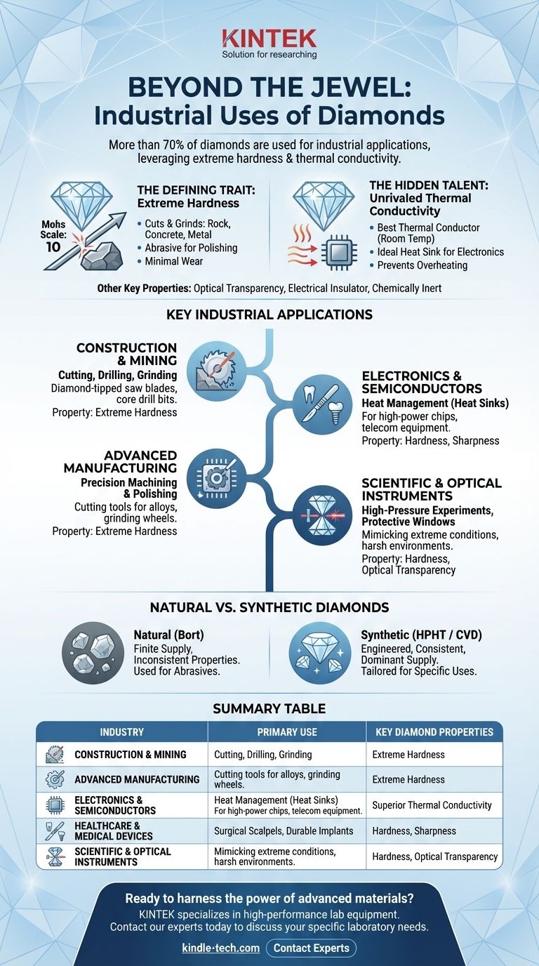 다이아몬드를 사용하는 산업은 무엇인가요? 보석을 넘어 현대 산업을 움직이는 힘 시각적 가이드