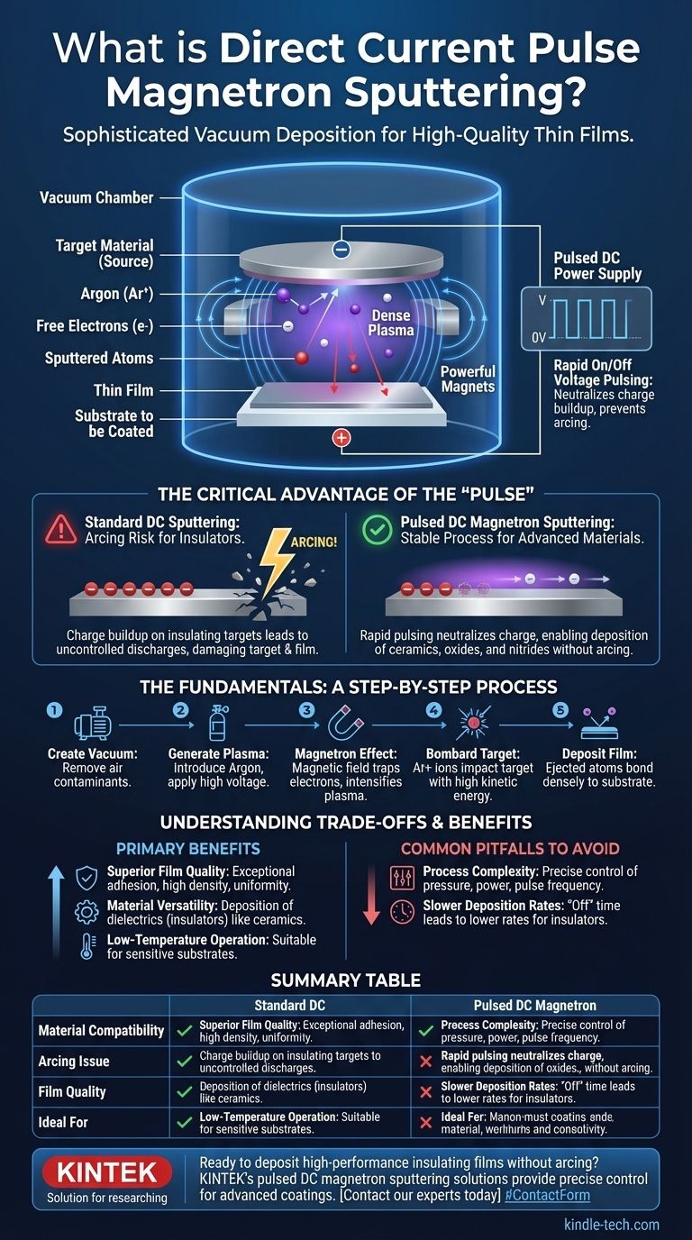 What is direct current pulse magnetron sputtering? Achieve Superior Thin Film Deposition for Insulating Materials Visual Guide