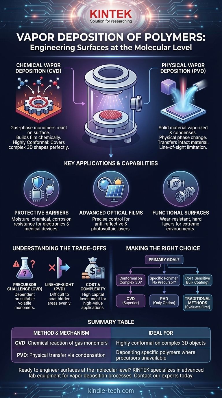 Was ist die Gasphasenabscheidung von Polymeren? Erzielen Sie ultradünne, hochleistungsfähige Beschichtungen Visuelle Anleitung