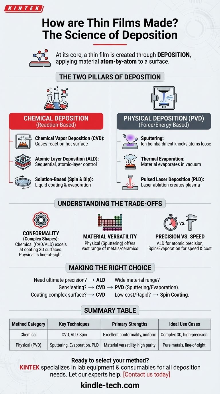 How are thin films made? A Guide to Chemical and Physical Deposition Methods Visual Guide