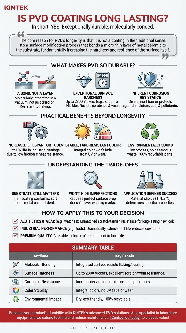 هل طلاء PVD يدوم طويلاً؟ اكتشف التشطيب السطحي النهائي المتين دليل مرئي
