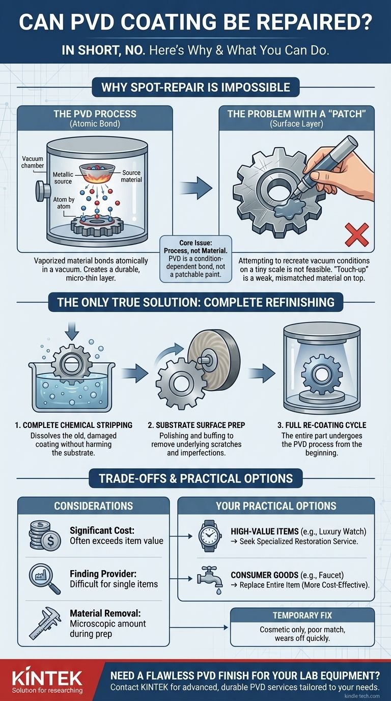 Kann man PVD-Beschichtungen reparieren? Die Wahrheit über die Wiederherstellung dauerhafter Oberflächen Visuelle Anleitung