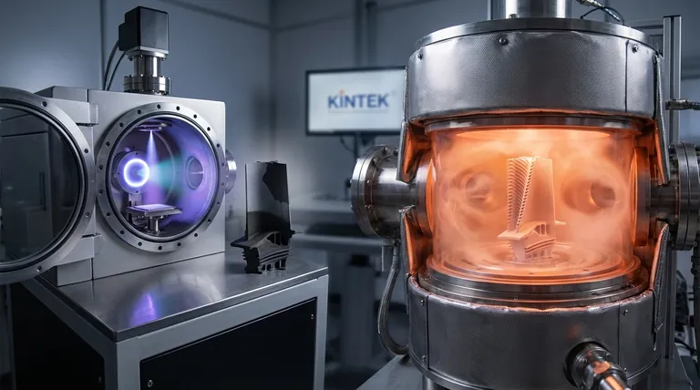 ما هو الفرق الرئيسي بين ترسيب الأغشية الرقيقة بالتبخير الفيزيائي (PVD) والترسيب الكيميائي للبخار (CVD)؟ اختر الطلاء المناسب للركيزة الخاصة بك