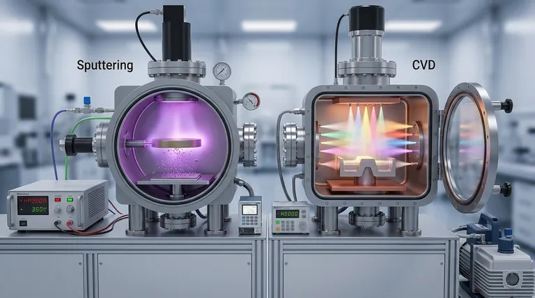 What is the difference between sputtering and CVD? Physical vs. Chemical Thin Film Deposition