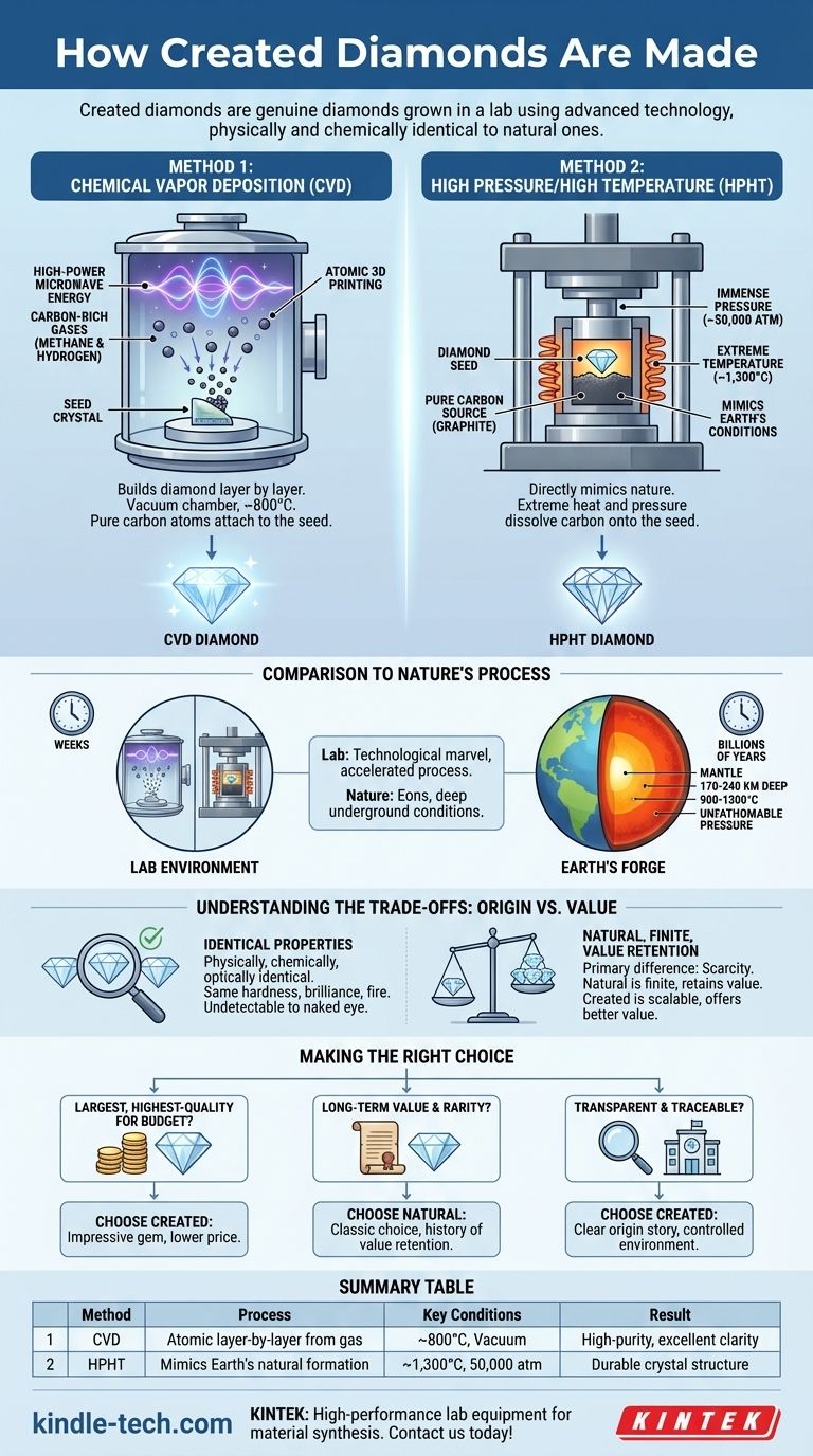 ¿Cómo se fabrican los diamantes creados? Descubre la ciencia detrás de los diamantes cultivados en laboratorio Guía Visual
