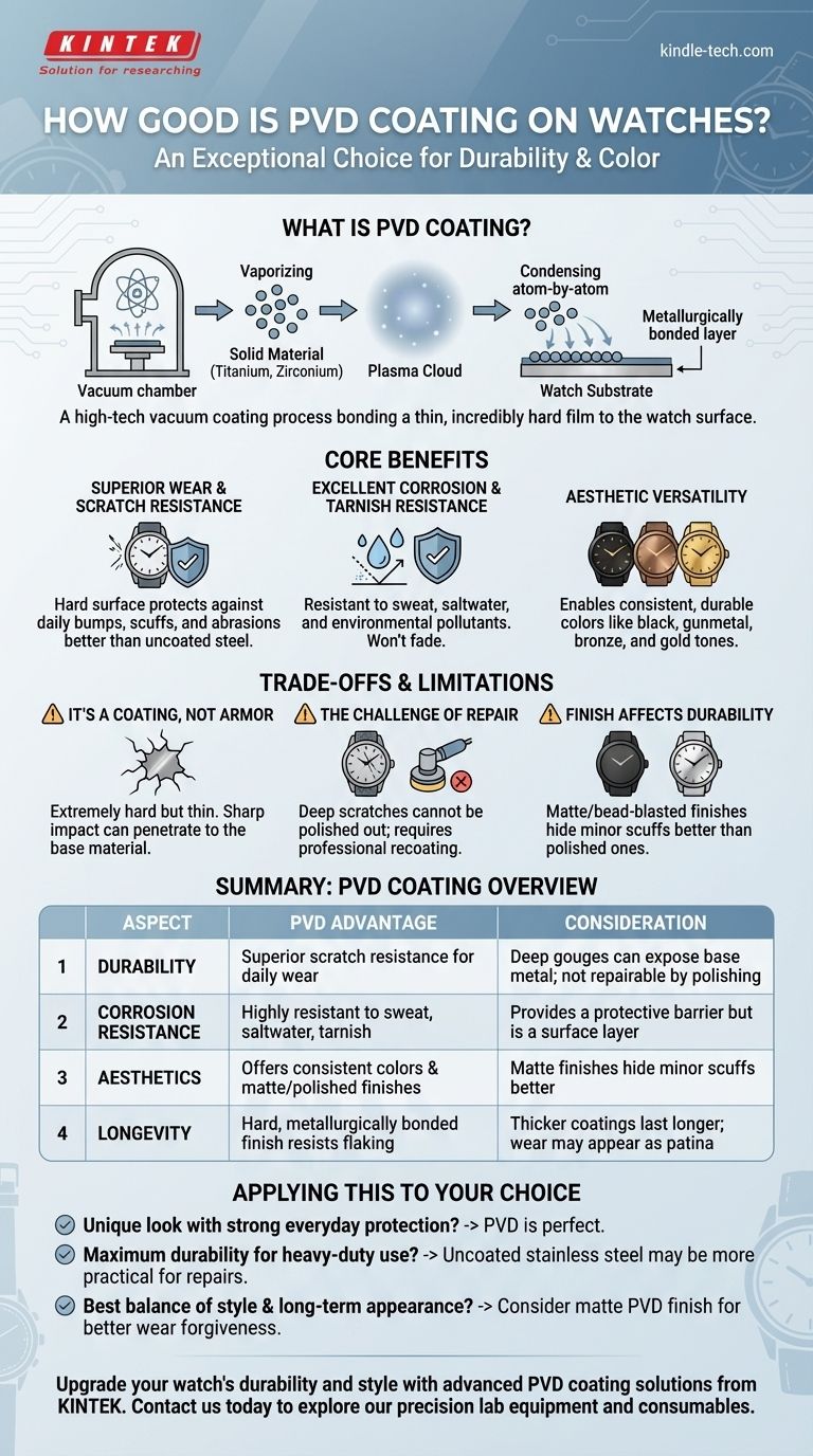 ما مدى جودة طلاء PVD على الساعات؟ شرح لطلاء متين ومقاوم للخدش دليل مرئي