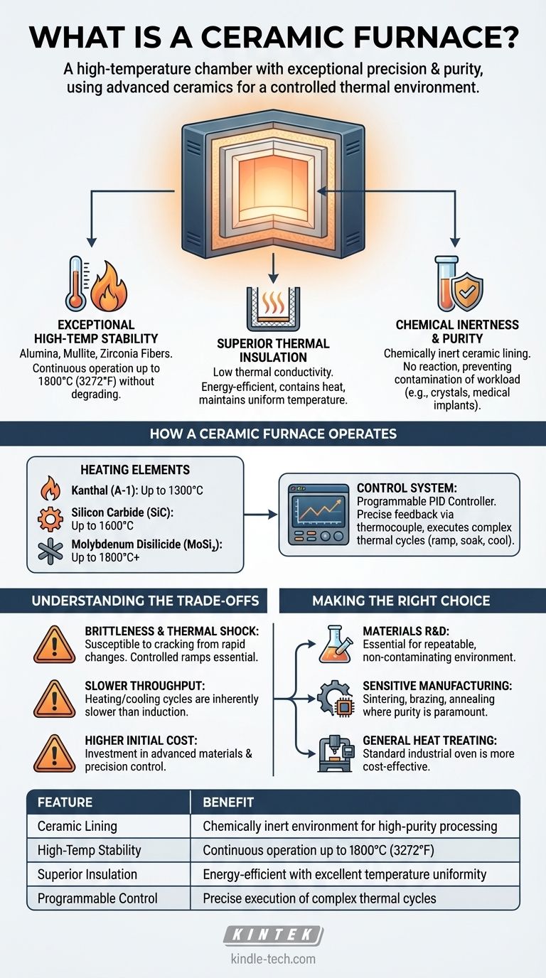 세라믹 전기로란 무엇인가요? 순도와 정밀도로 뛰어난 고온 처리를 달성하세요 시각적 가이드
