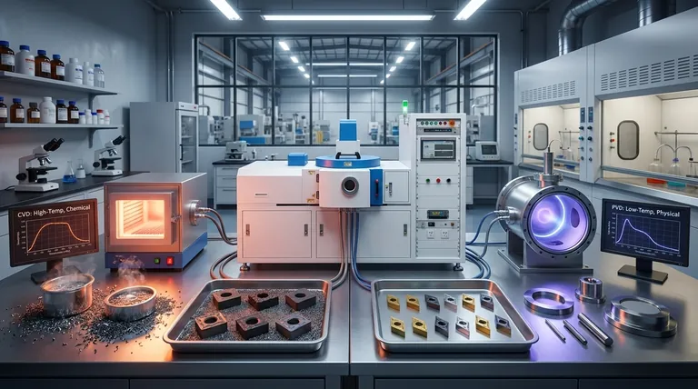 Was ist der Unterschied zwischen CVD- und PVD-Hartmetall? Wählen Sie die richtige Beschichtung für Ihre Bearbeitungsaufgabe