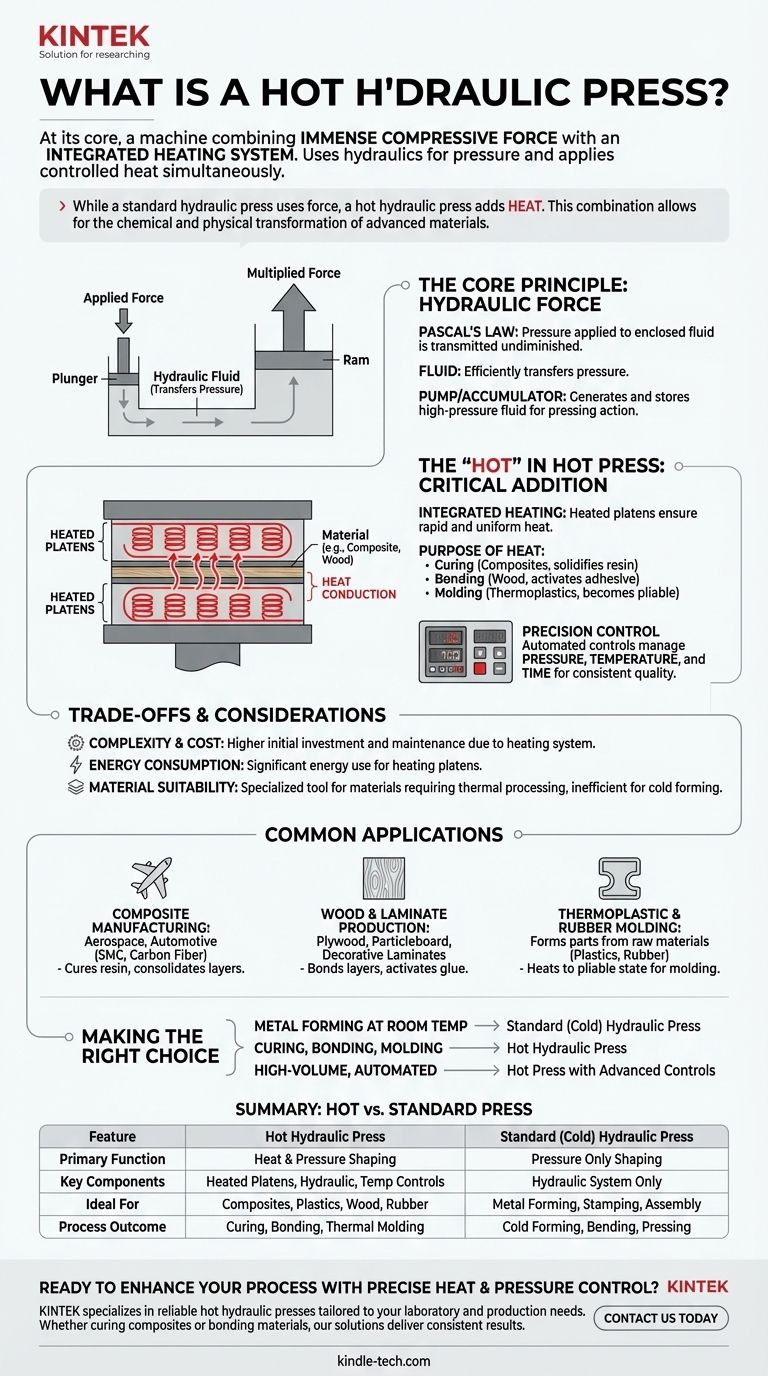 Qu'est-ce qu'une presse hydraulique chaude ? Exploiter la chaleur et la pression pour une fabrication avancée Guide Visuel